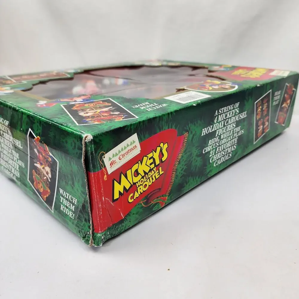 Mr. Christmas 1993 Mickey Holiday Carousel • Tested Works • Animated Ornaments